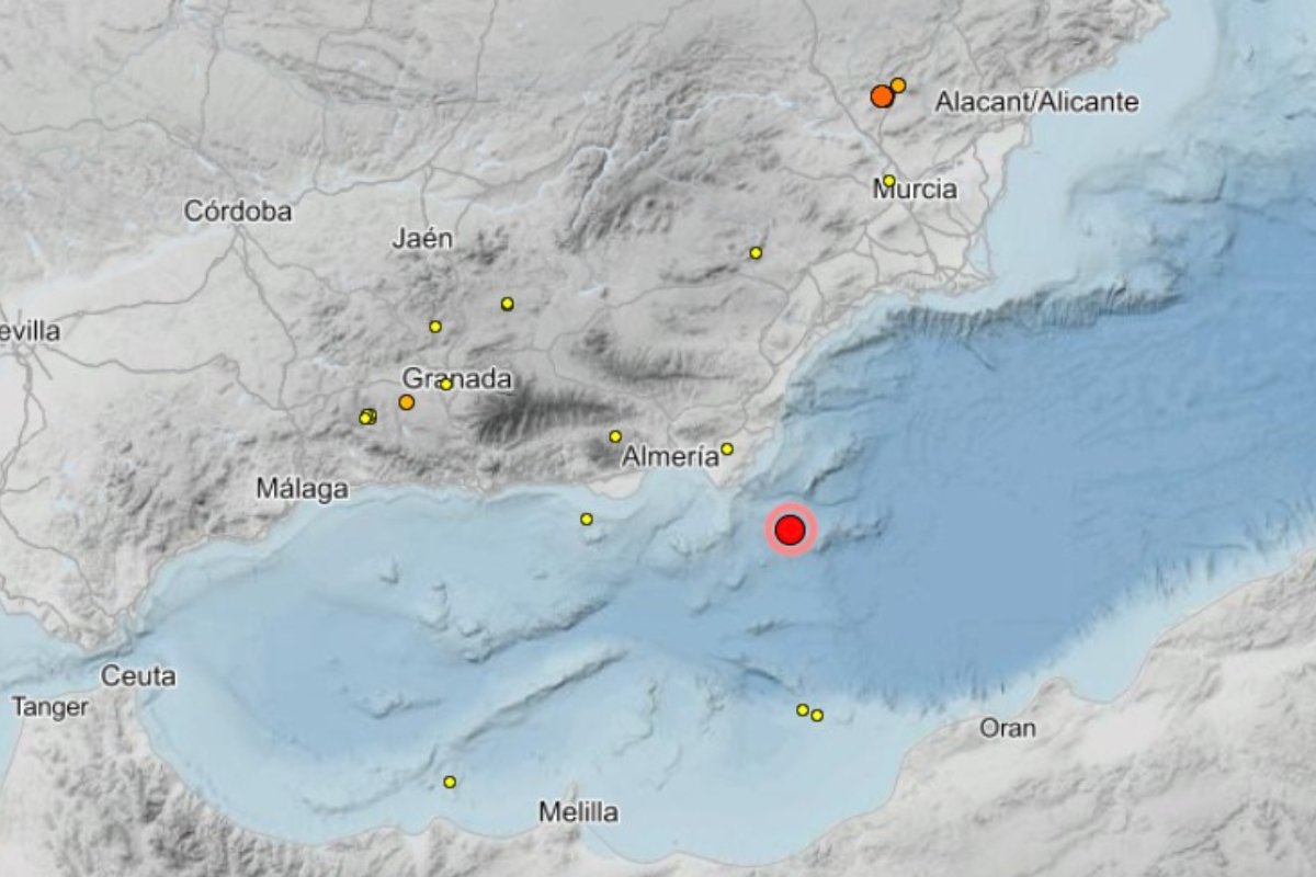 magnitud terremoto Almeria