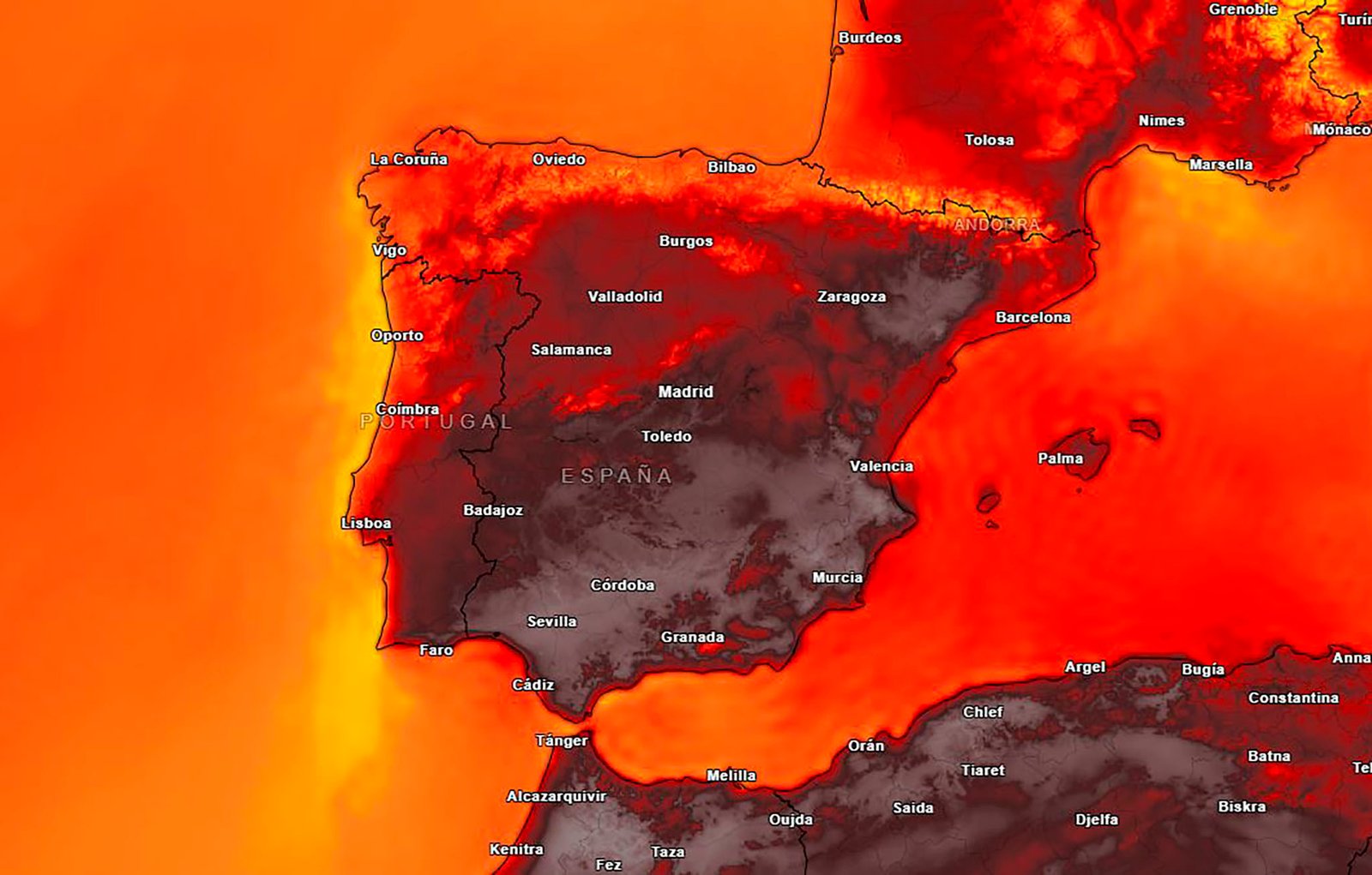 temperaturas España