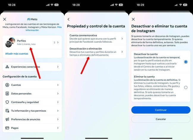 borro mi cuenta de Instagram